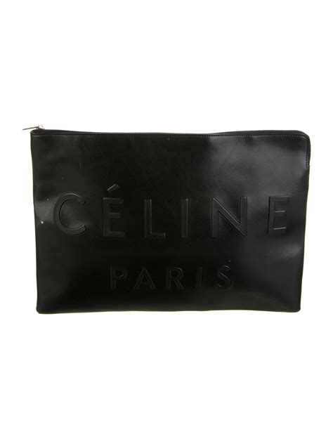 celine clutch black|Celine clutch pouch.